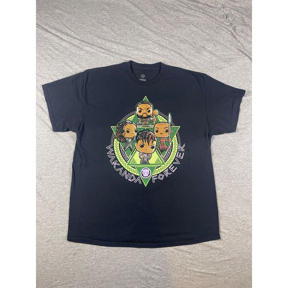 Funko POP! Black Panther Wakanda Forever Marvel Collector Corps T-Shirt Black XL